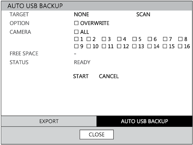Auto USB Backup Page
