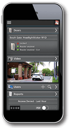 Cloud software allows for mobile access control.